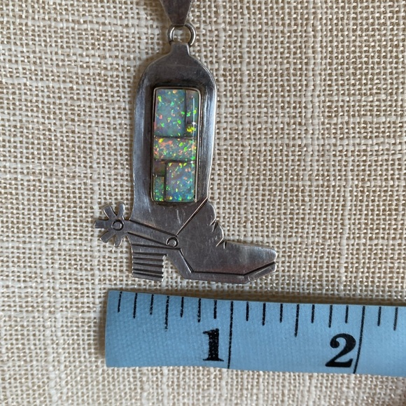 Sterling Silver Necklace J Lee Cowboy Boot - Picture 7 of 16